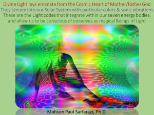 Light emanates from the Cosmic Heart of Mother